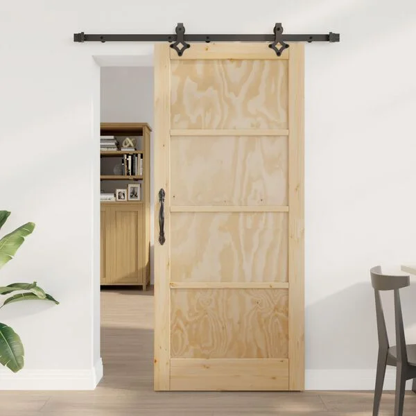 vidaXL Porte coulissante ORKDAL 86 x 198, 5 cm Bois de pin massif
