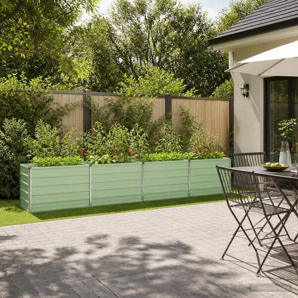 vidaXL Jardin surélevé Vert pastel 320 x 40 x 55 cm