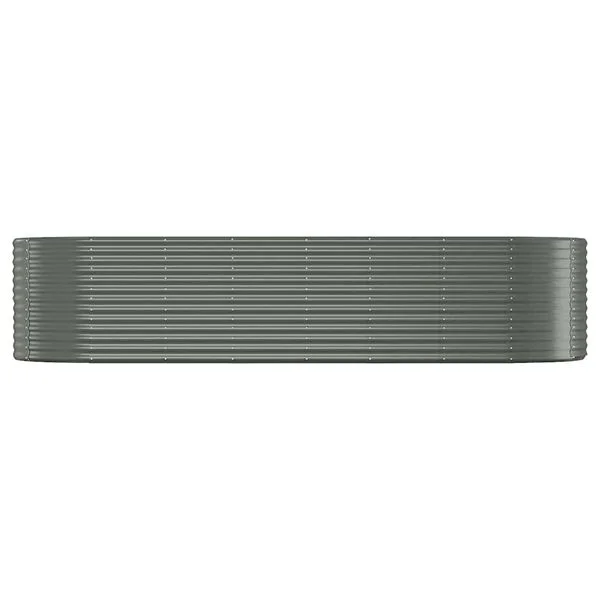 vidaXL Lit surélevé de jardin Acier galvanisé 322x100x68cm gris