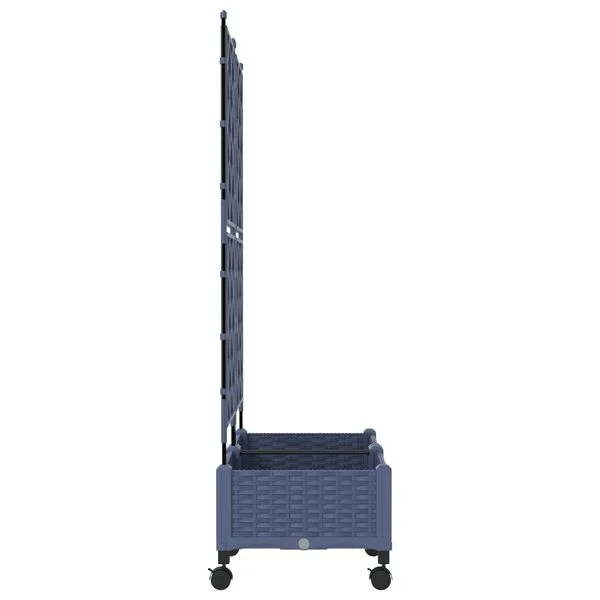 vidaXL Bac de jardin avec treillis et roues 2 pc Gris PP