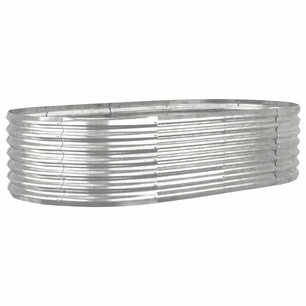 vidaXL Lit surélevé de jardin Acier galvanisé Argenté