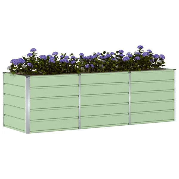 vidaXL Jardinière Vert 240 x 80 x 75 cm Acier