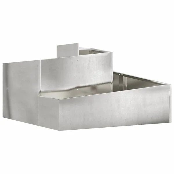 vidaXL Cache-pot de jardin Argenté 60 x 60 x 50 cm Acier inoxydable