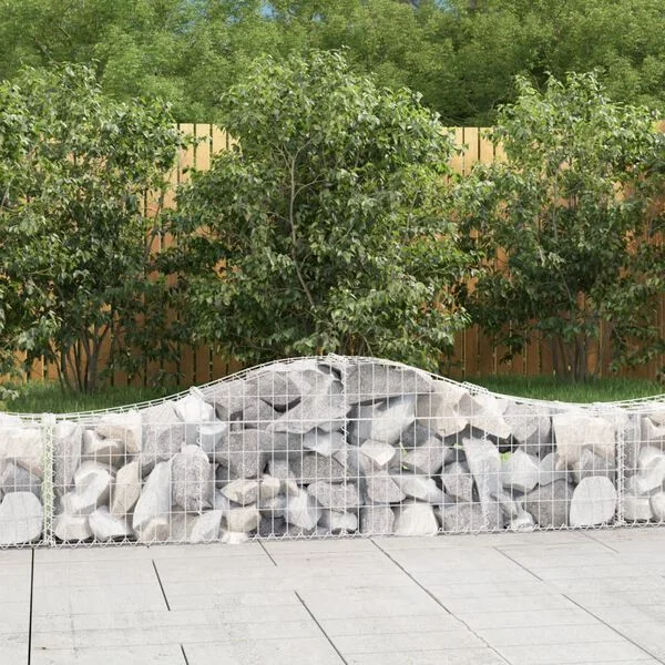 vidaXL Paniers à gabions arqués 6 pcs 200x30x40/60 cm Fer galvanisé