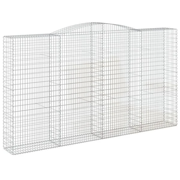 vidaXL Paniers à gabions arqués 6 pcs 400x50x220/240 cm Fer galvanisé