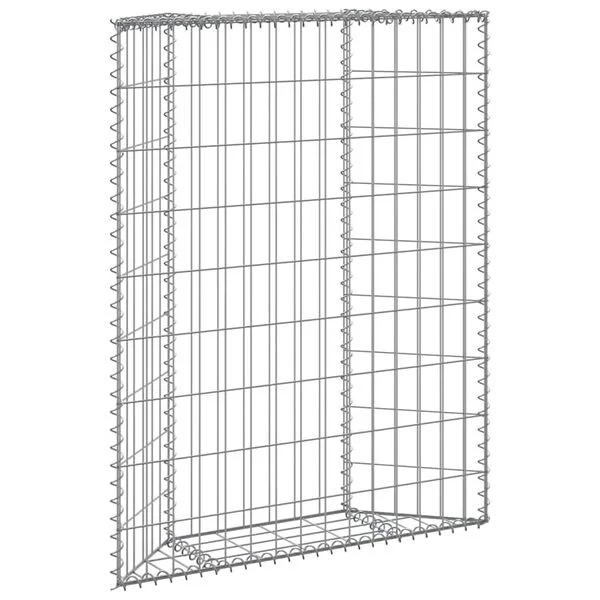 vidaXL Lit surélevé à gabion en trapèze Acier galvanisé 80x20x100 cm
