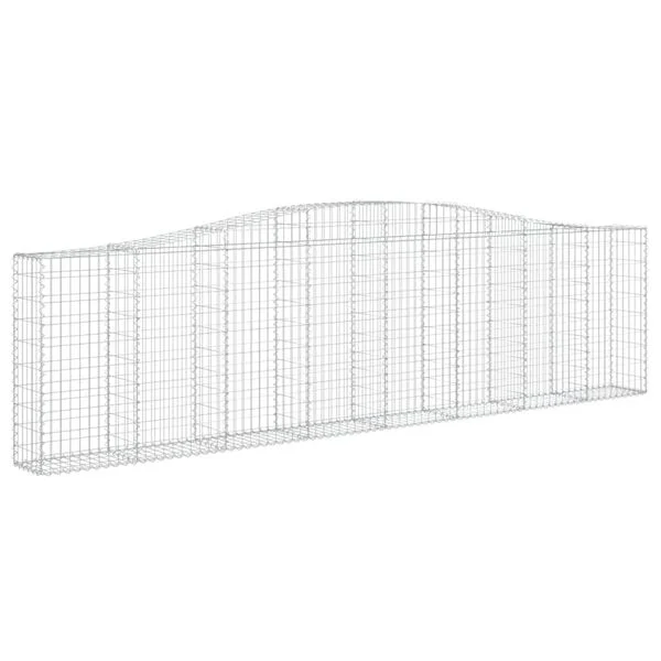 vidaXL Paniers à gabions arqués 2 pcs 400x30x100/120 cm Fer galvanisé