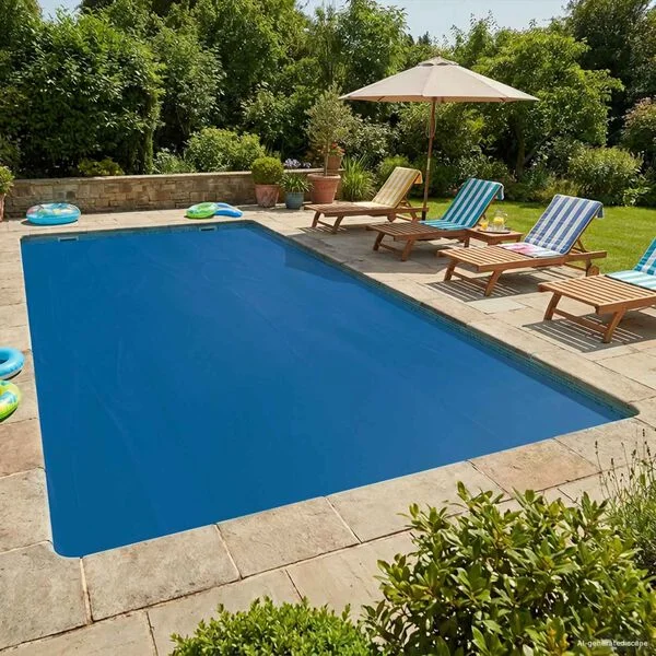 vidaXL Couverture de piscine solaire de haute qualité Carré PE Bleu