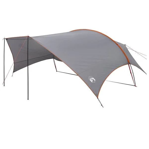 vidaXL Tarp de camping résistant à l'eau Gris et orange