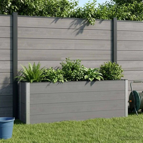 vidaXL Jardinière surélevée 2 pc Noir 200 x 30 x 72 cm