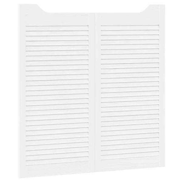 vidaXL Portes battantes 2 pc 100 x 100 cm Bois de pin massif Blanc