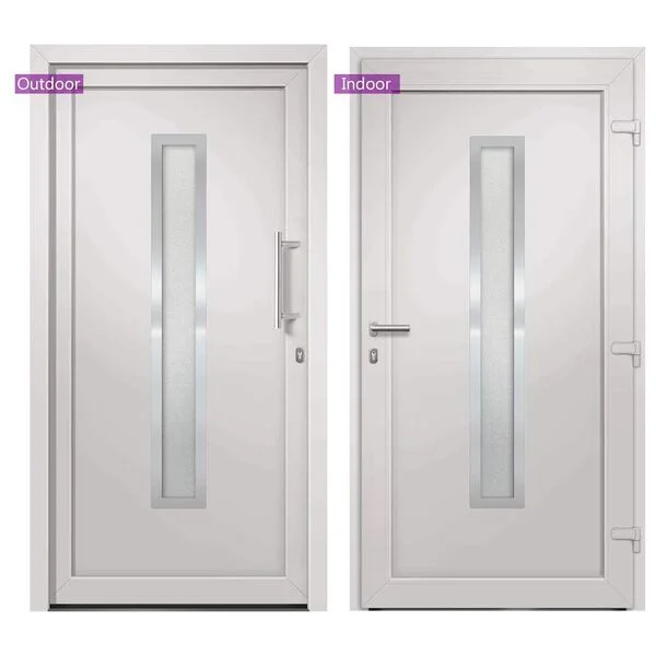 vidaXL Porte d'entrée Blanc 108x200 cm