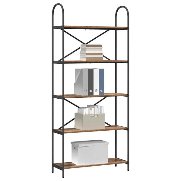 vidaXL Étagère 5 niveaux 80 x 30 x 183 cm Bois d'ingénierie