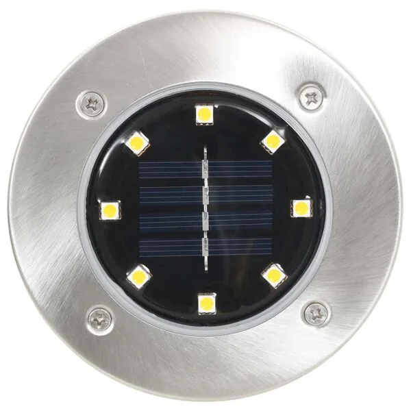vidaXL Lampe solaire au sol 8 pcs Lumières LED blanches