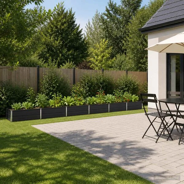 vidaXL Jardin surélevé Anthracite 480 x 40 x 24 cm