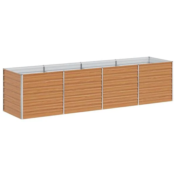 vidaXL Jardinière surélevée Marron Clair 320 x 80 x 77 cm