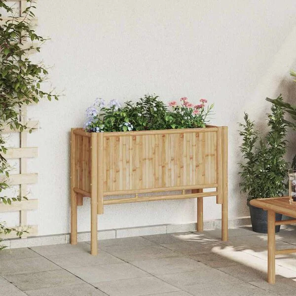 vidaXL Lit surélevé Marron 90 x 35 x 70 cm Bambou