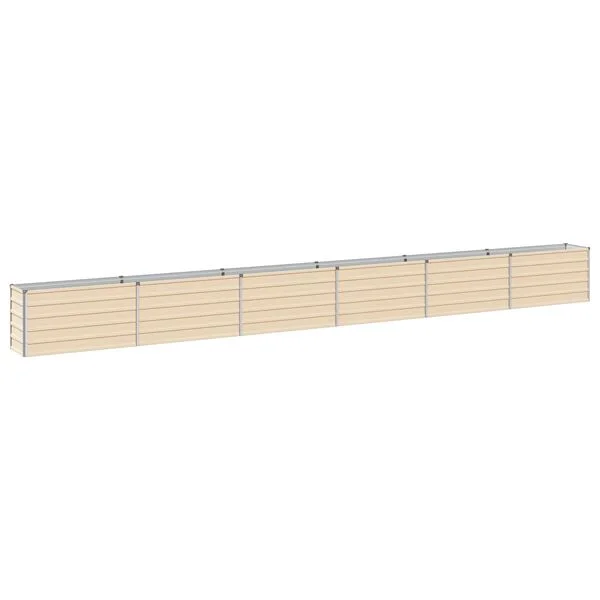 vidaXL Jardin surélevé Ivoire 600 x 40 x 55 cm acier laminé à froid