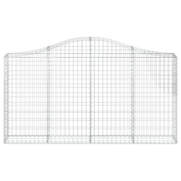 vidaXL Panier de gabions arqué 200x30x100/120 cm Fer galvanisé