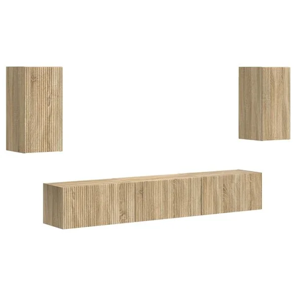vidaXL Ensemble meuble TV 5 pc Chêne Sonoma Bois d'ingénierie
