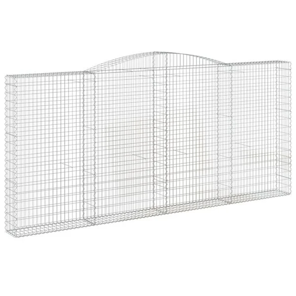 vidaXL Paniers à gabions arqués 6 pcs 400x30x180/200 cm Fer galvanisé