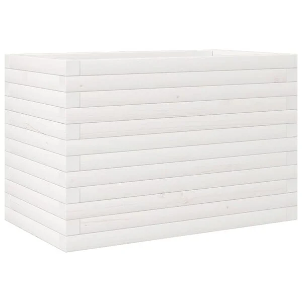 vidaXL Jardinière blanc 70x40x45, 5 cm bois de pin massif