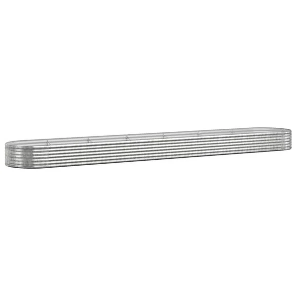 vidaXL Lit surélevé de jardin Acier galvanisé Argenté