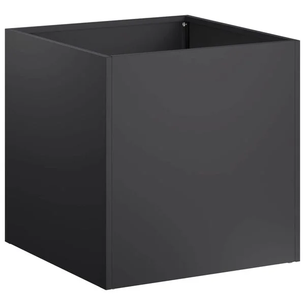 vidaXL Cache-pot de jardin Noir 35 x 35 x 35 cm Acier laminé à froid