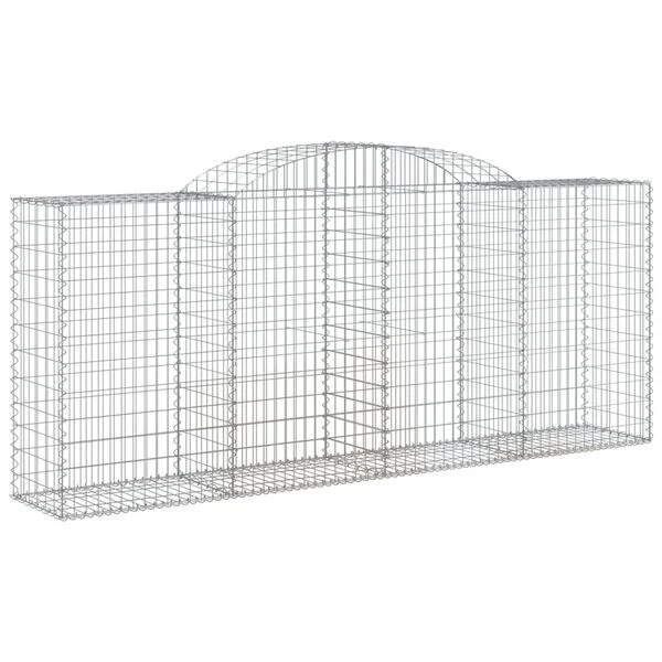 vidaXL Panier de gabions arqué 300x50x120/140 cm Fer galvanisé
