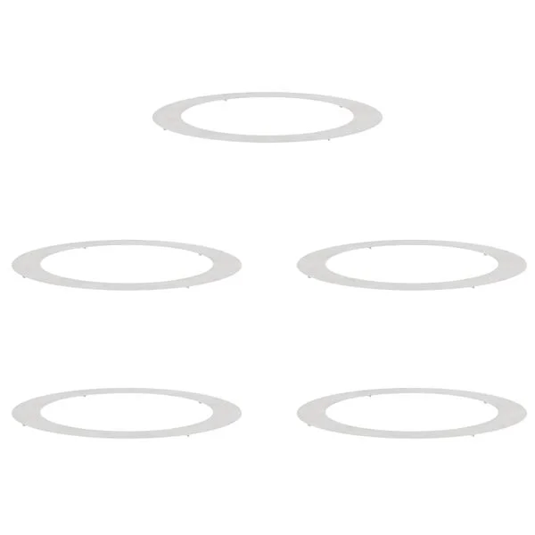 vidaXL adapté pour anneaux d'arbre plats 5 pc Argent Ø90/120 cm