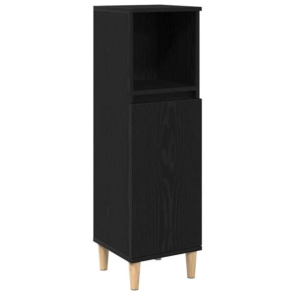 vidaXL Cabinet de Salle de Bain Chêne noir 30 x 30 x 100 cm
