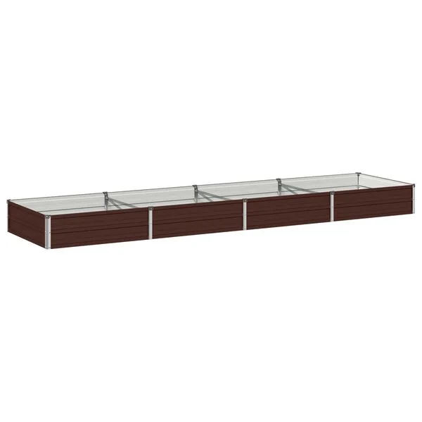 vidaXL Jardin surélevé Marron 320 x 80 x 24 cm acier laminé à froid