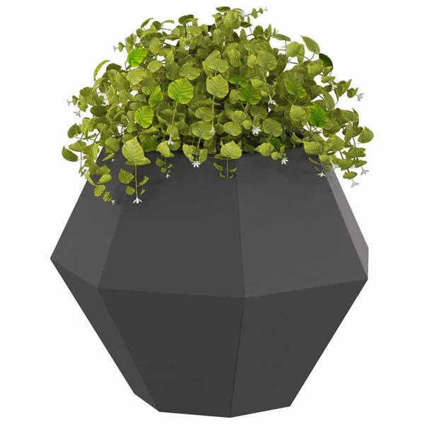 vidaXL Jardinière 2 pc Noir 50 x 50 x 40 cm Acier