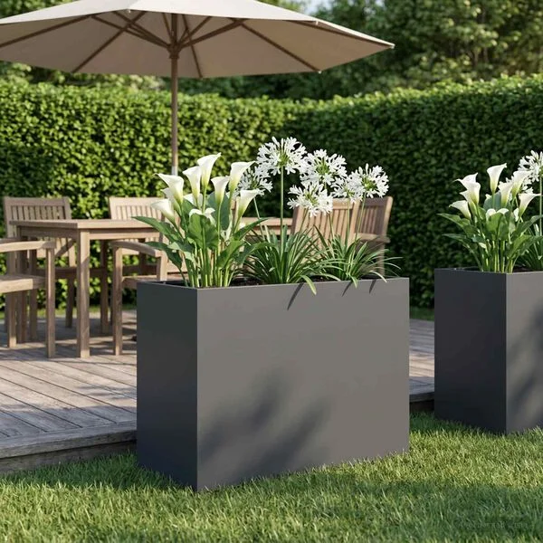 vidaXL Cache-pot de jardin Anthracite 60 x 30 x 40 cm
