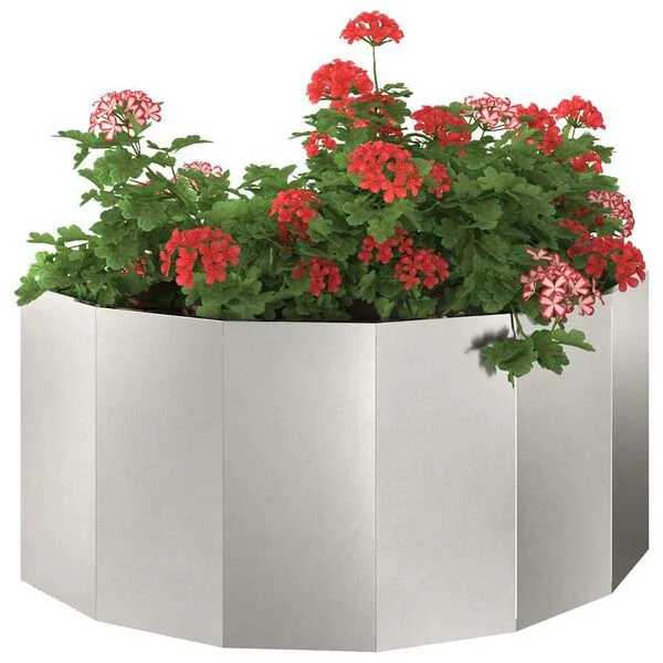 vidaXL Jardinière Argent 120 x 60 x 50 cm Acier inoxydable