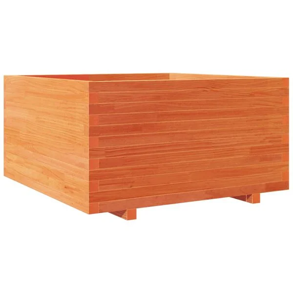 vidaXL Jardinière cire marron 90x90x49, 5 cm bois de pin massif