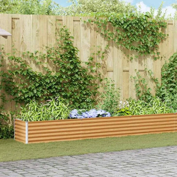 vidaXL Jardinière surélevée Marron Clair 1164 x 50 x 36 cm