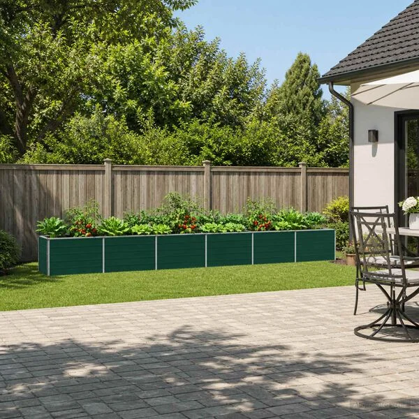 vidaXL Jardin surélevé Vert 480 x 40 x 55 cm acier laminé à froid