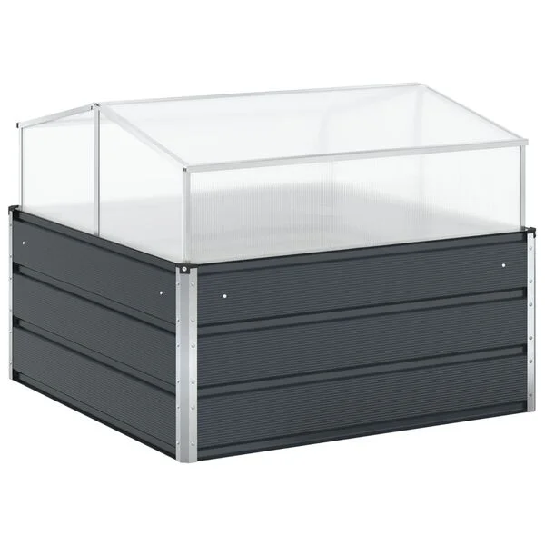 vidaXL Jardinière Anthracite 100 x 100 x 77 cm Acier galvanisé