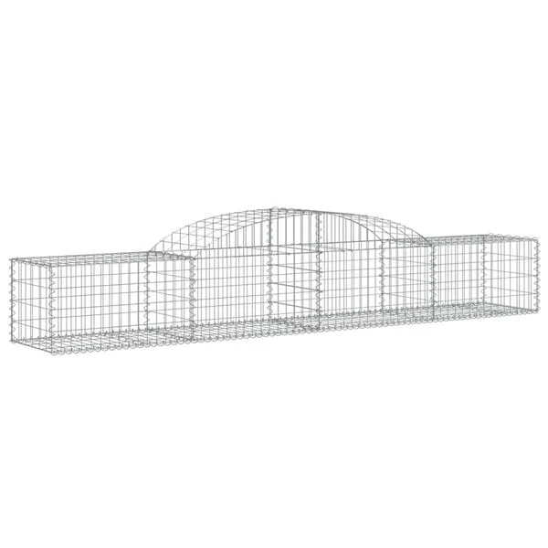 vidaXL Paniers à gabions arqués 7 pcs 300x50x40/60 cm fer galvanisé