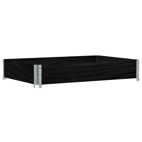 vidaXL Jardinière noir 120x80 cm bois massif de pin