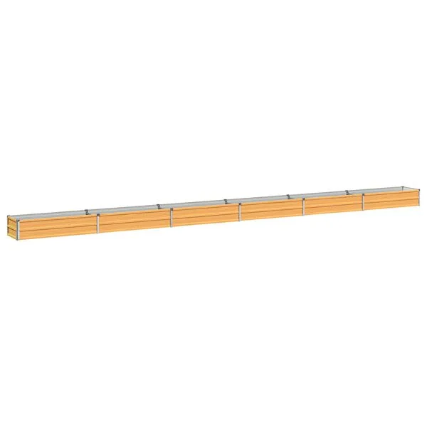 vidaXL Jardin surélevé Naturel 600 x 40 x 24 cm acier laminé à froid