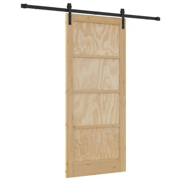 vidaXL Porte coulissante 86 x 198, 5 cm Bois de pin massif