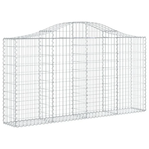 vidaXL Paniers à gabions arqués 14 pcs 200x30x100/120 cm Fer galvanisé