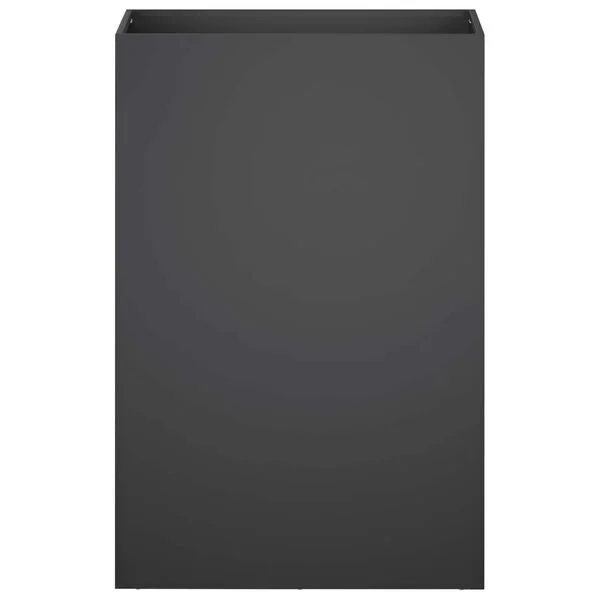 vidaXL Cache-pot de jardin Noir 40 x 30 x 75 cm Acier laminé à froid