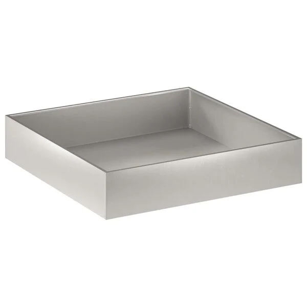 vidaXL Cache-pot de jardin Argenté 80 x 80 x 20 cm Acier inoxydable