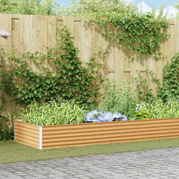 vidaXL Jardinière surélevée Marron Clair 775 x 100 x 36 cm