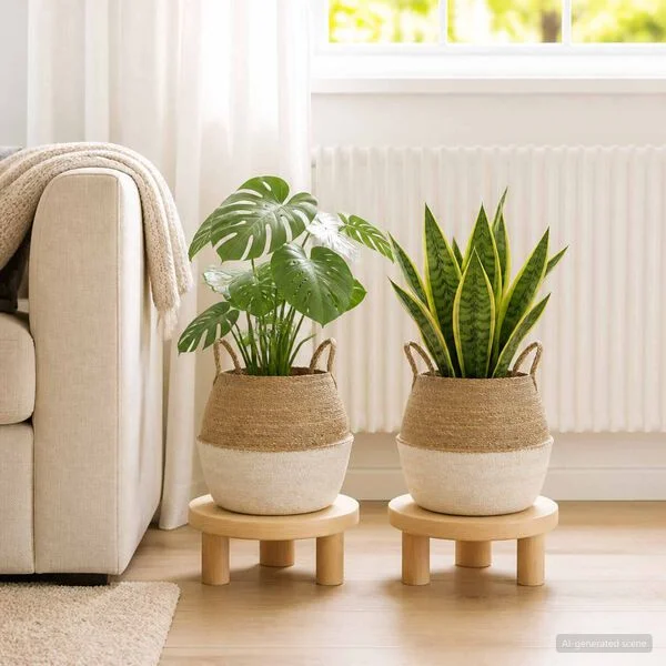 vidaXL Pot de plante avec poignées 2 pc Blanc Ø 32 x 32 cm
