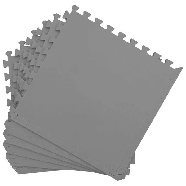 vidaXL Tapis de sol 50 pc Gris 18 m² Mousse EVA