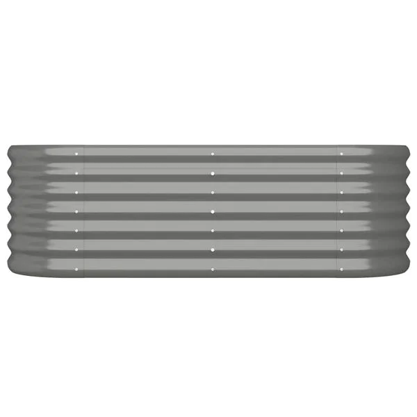 vidaXL Lit surélevé de jardin Acier galvanisé 114x40x36 cm gris